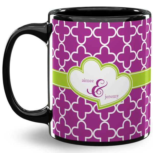 Custom Clover 11 Oz Coffee Mug - Black (Personalized)
