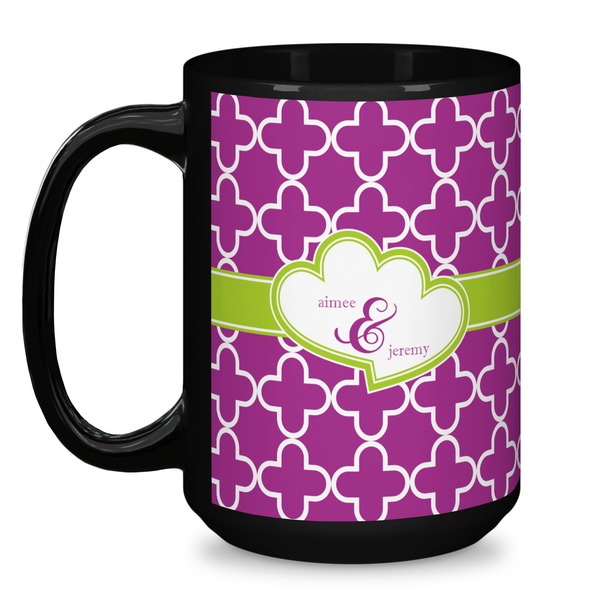 Clover Coffee Mug - 15 oz - Black