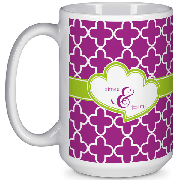 Custom Clover 15 Oz Coffee Mug - White (Personalized)