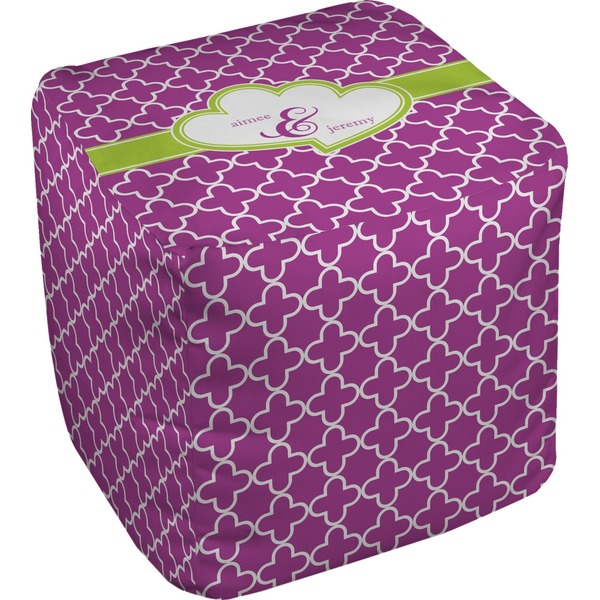 Custom Clover Cube Pouf Ottoman - 13" (Personalized)