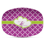 Clover Plastic Platter - Microwave & Oven Safe Composite Polymer (Personalized)