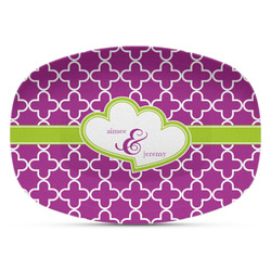 Clover Plastic Platter - Microwave & Oven Safe Composite Polymer (Personalized)