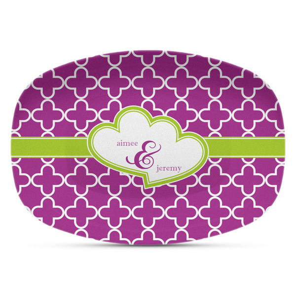Custom Clover Plastic Platter - Microwave & Oven Safe Composite Polymer (Personalized)