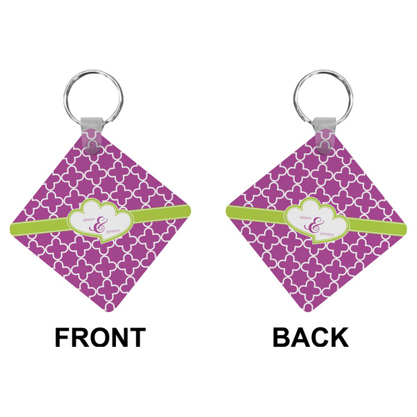 Clover Diamond Keychain (Front + Back)