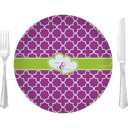 Clover 10" Glass Lunch / Dinner Plates - Single or Set (Personalized)