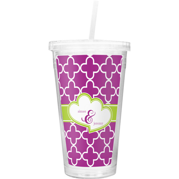 Custom Clover Double Wall Tumbler with Straw (Personalized)