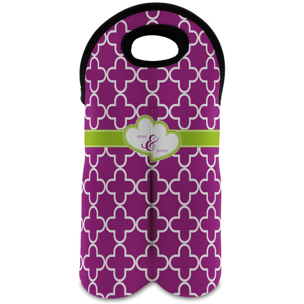 Custom Clover Wine Tote Bag (2 Bottles) (Personalized)