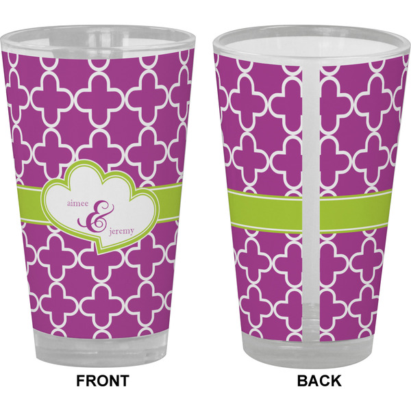 Clover Pint Glass - Full Color - Front & Back Views