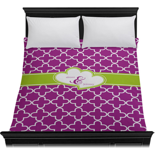 Clover Duvet Cover - Queen - On Bed - No Prop