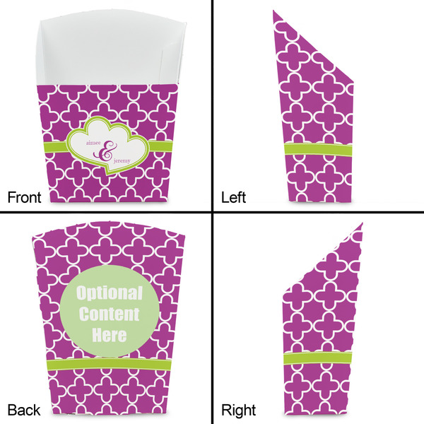 Clover French Fry Favor Box - Front & Back View