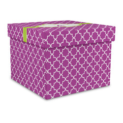 Clover Gift Box with Lid - Canvas Wrapped - Large (Personalized)