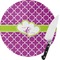 Clover Round Glass Cutting Board - Medium (Personalized)