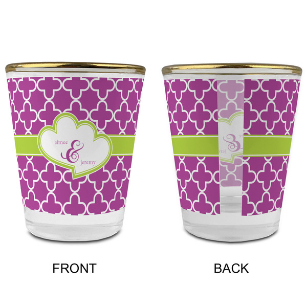 Clover Glass Shot Glass - with gold rim - APPROVAL