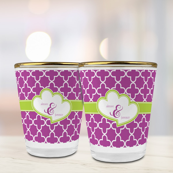 Clover Glass Shot Glass - with gold rim - LIFESTYLE