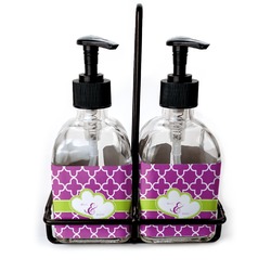 Clover Glass Soap & Lotion Bottle Set (Personalized)