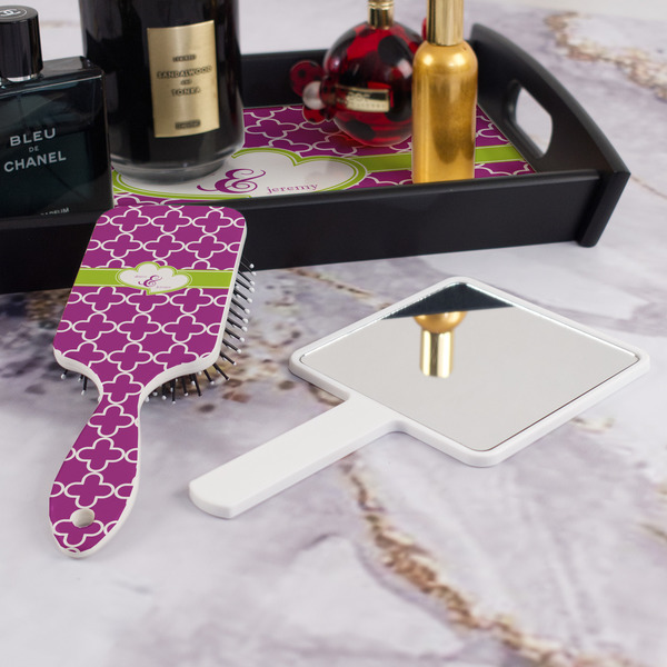 Clover Hair Brush - With Hand Mirror