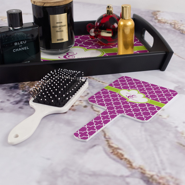 Clover Hand Mirror - With Hair Brush