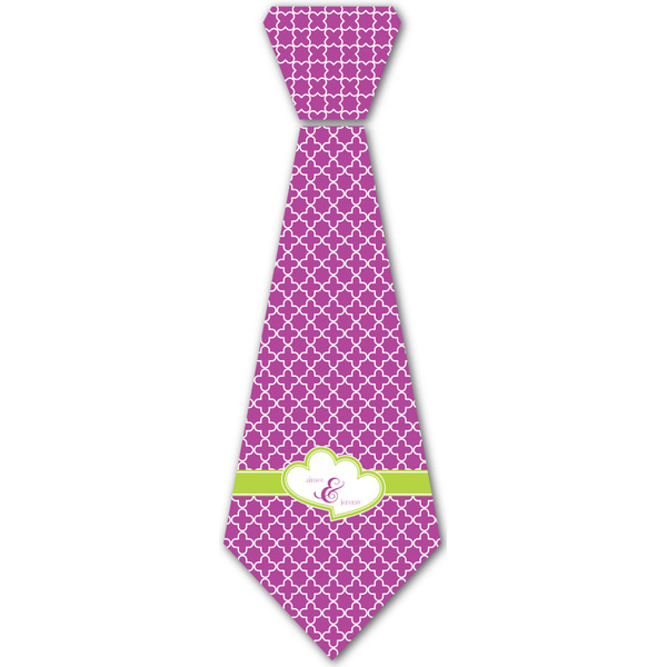Custom Clover Iron On Tie - 4 Sizes w/ Couple's Names