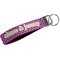 Clover Webbing Keychain FOB with Metal