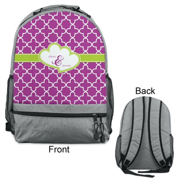 Clover Large Backpack - Gray - Front & Back View