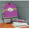 Clover Large Backpack - Gray - On Desk