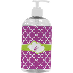 Clover Plastic Soap / Lotion Dispenser (16 oz - Large - White) (Personalized)