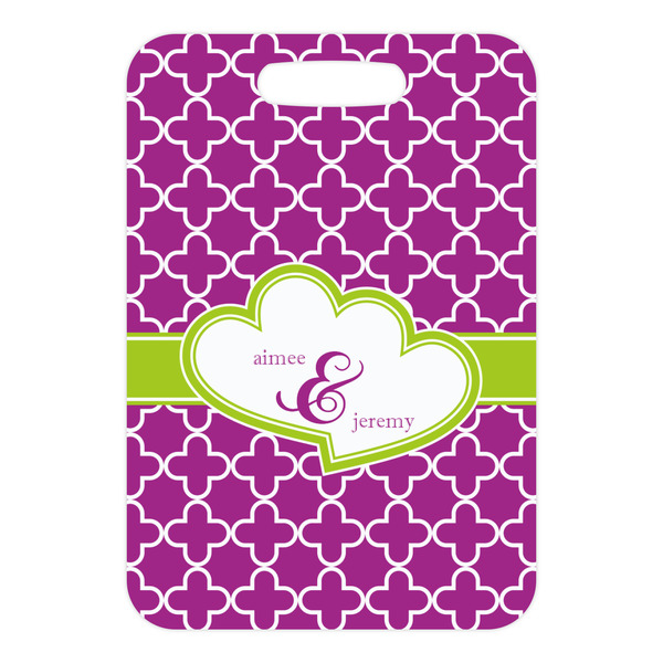 Clover Metal Luggage Tag - Front Without Strap