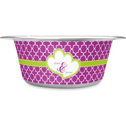 Clover Stainless Steel Dog Bowl (Personalized)
