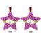 Clover Metal Star Ornament - Front and Back