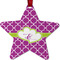 Clover Metal Star Ornament - Front