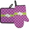 Clover Right Oven Mitt & Pot Holder Set w/ Couple's Names