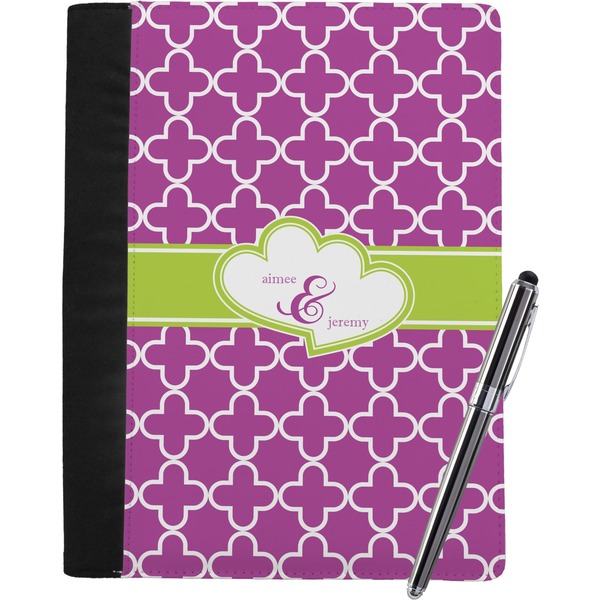 Custom Clover Notebook Padfolio - Large w/ Couple's Names