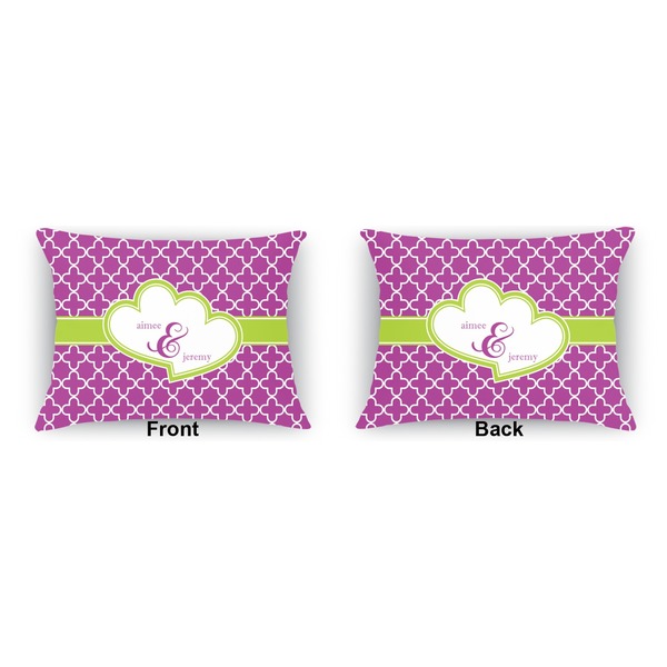 Clover  Outdoor Rectangular Throw Pillow (Front and Back)