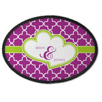 Clover Iron On Oval Patch w/ Couple's Names