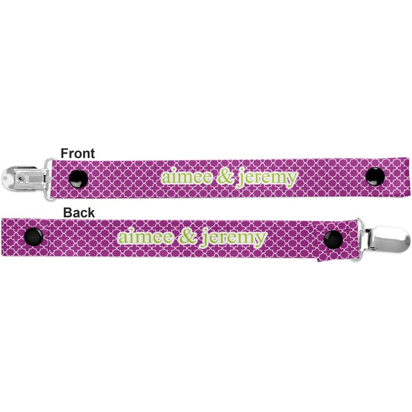 Clover Pacifier Clip - Front and Back