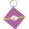 Clover Diamond Plastic Keychain w/ Couple's Names