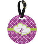 Clover Plastic Luggage Tag - Round (Personalized)