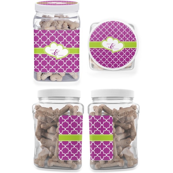 Clover Pet Treat Jar - Multiple Angles