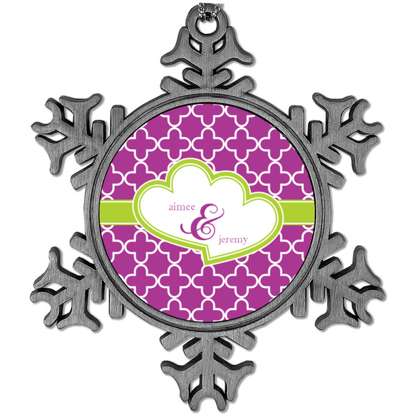 Custom Clover Vintage Snowflake Ornament (Personalized)