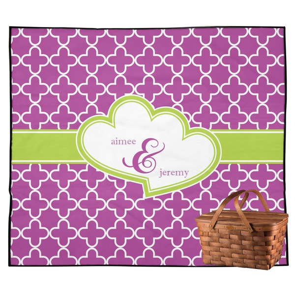 Custom Clover Outdoor Picnic Blanket (Personalized)
