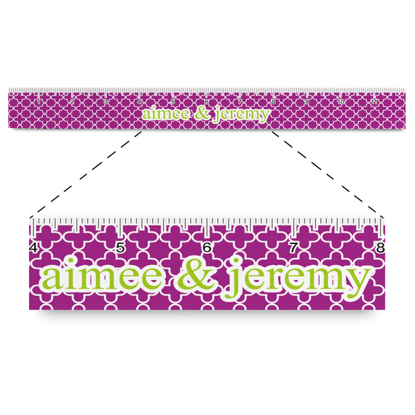 Custom Clover Plastic Ruler - 12" (Personalized)