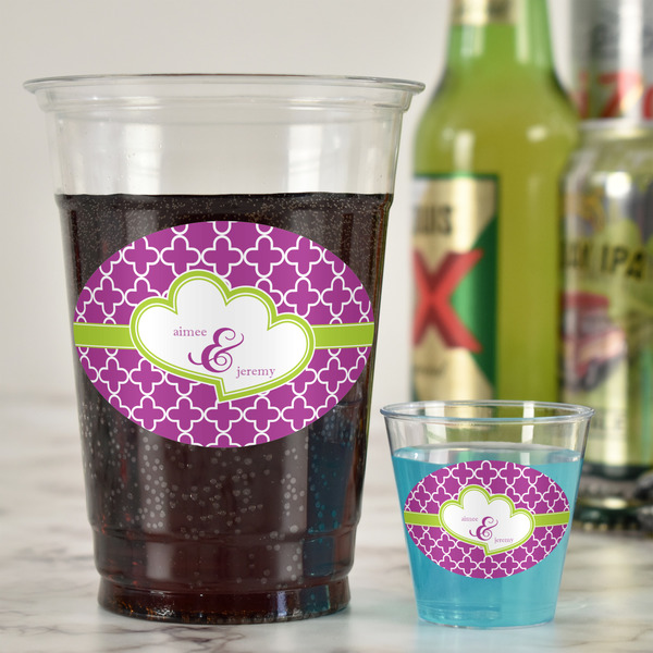 Clover Plastic Shot Glasses - In Context