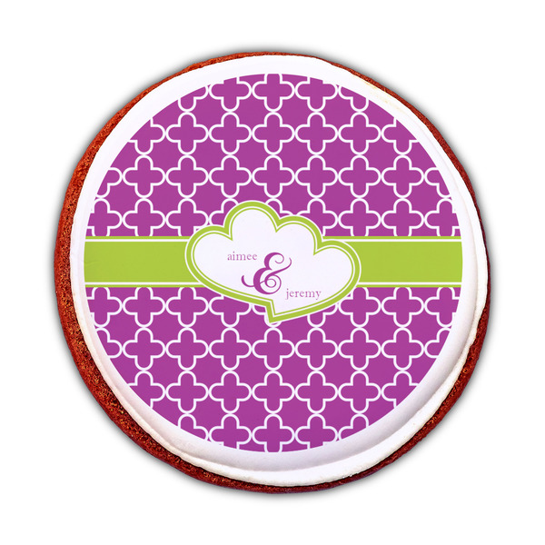 Clover Printed Icing Circle - Medium - On Cookie
