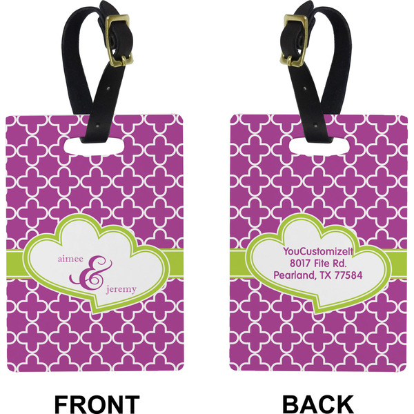 Clover Rectangle Luggage Tag (Front + Back)