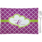 Clover Rectangular Glass Appetizer / Dessert Plate - Single or Set (Personalized)