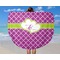 Clover Round Beach Towel - In Use