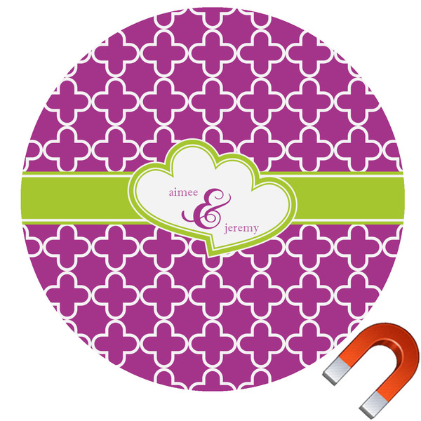 Custom Clover Round Car Magnet - 6" (Personalized)