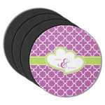 Clover Round Rubber Backed Coasters - Set of 4 (Personalized)