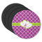 Clover Round Rubber Backed Coasters - Set of 4 (Personalized)