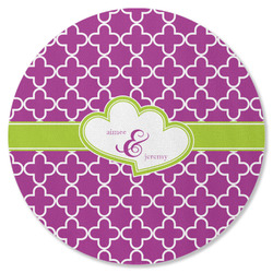 Clover Round Rubber Backed Coaster (Personalized)